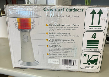 Cuisinart tabletop patio heater color bone - OPEN BOX - PICK UP ONLY