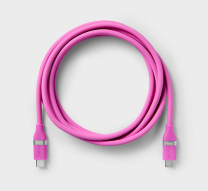 6-foot purple heyday USB-C to USB-C soft-touch fast charging cable