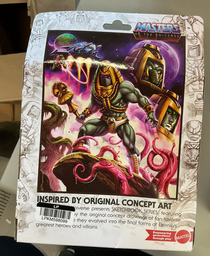 Masters of the universe origins sketchbook series Man-E faces 5.5” action figure - DAMAGED PACKAGE - PRODUCT IS NEW