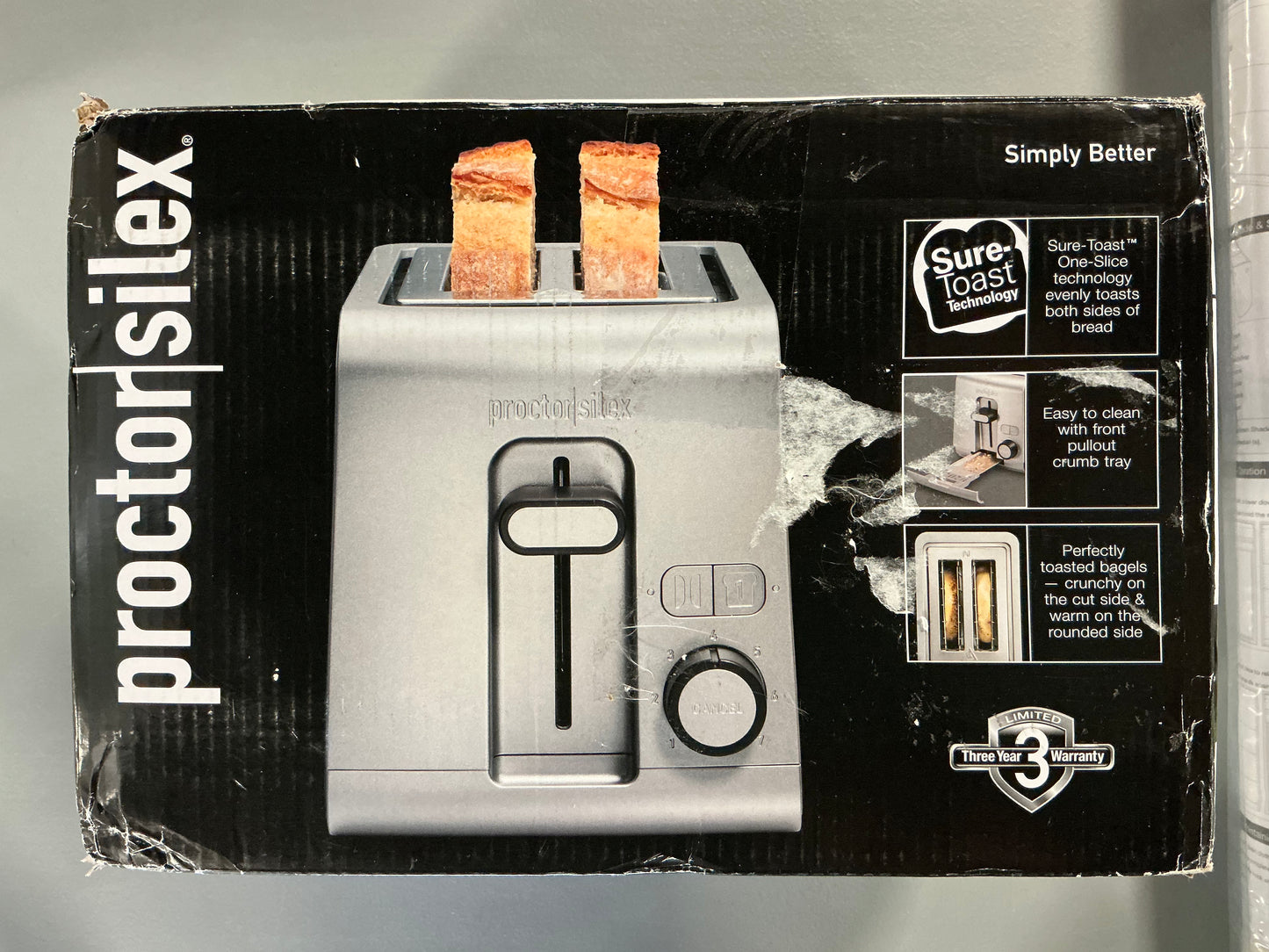 Proctor Silex 2 Slice Toaster- Open Box
