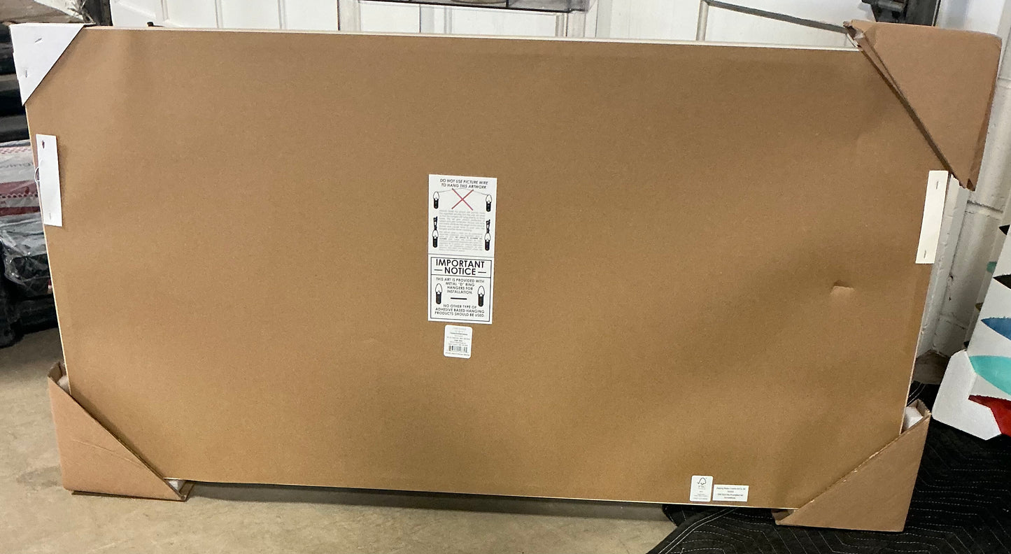 47x24” haze framed wall canvas - AS IS - MINOR COSMETIC FLAW (see picture) - PICK UP ONLY