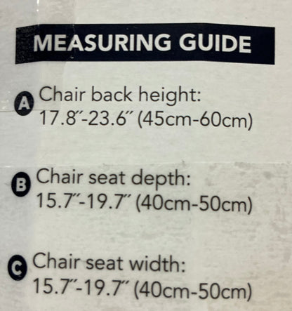 No 918 Verity Set of 2 Chair Slipcover - Damask Print (See pictures for measurements) - Open Box