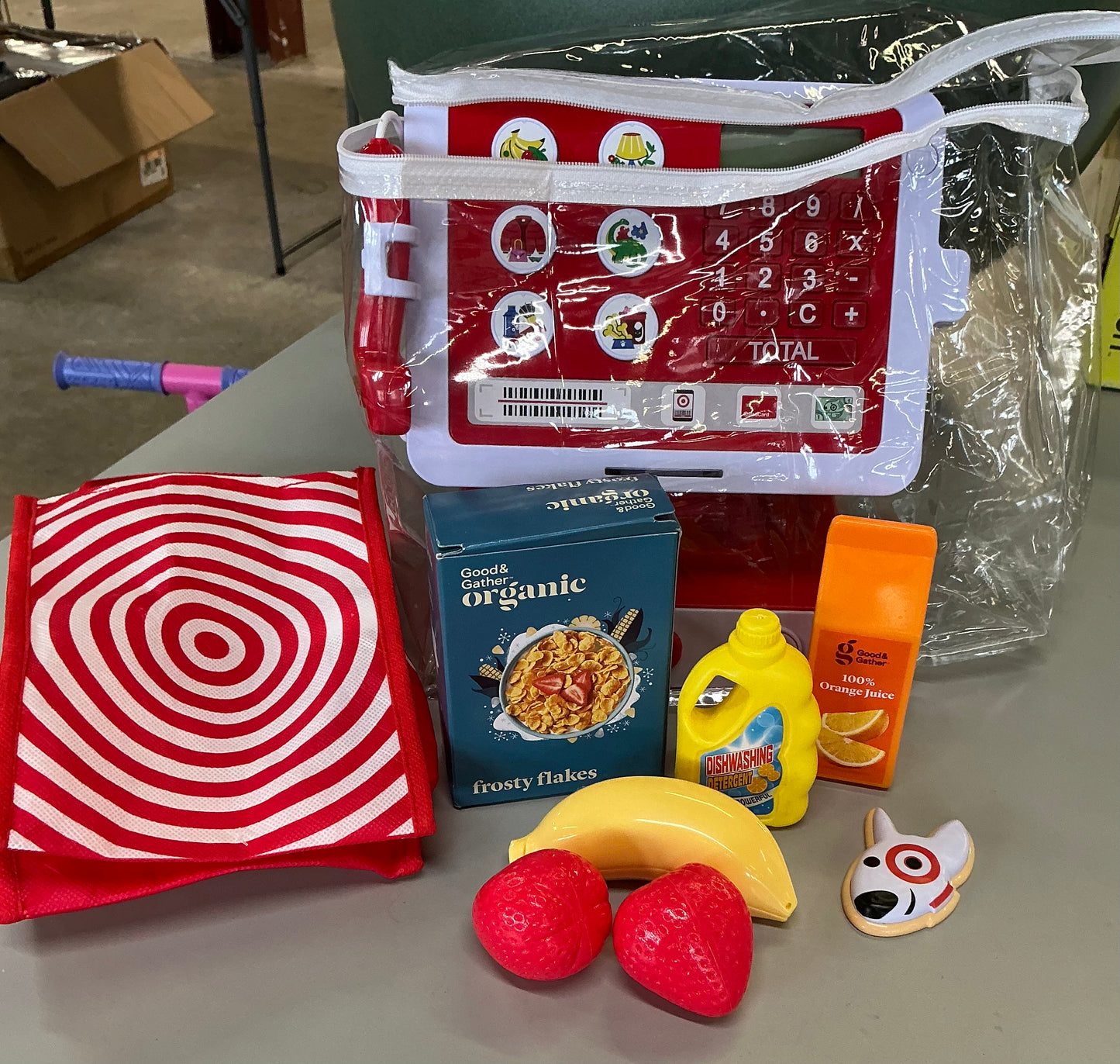 Target play cash register with accessories - AS IS - NO ORIGINAL PACKAGE - MISSING PCS