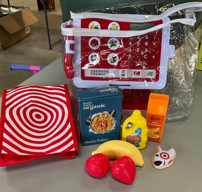 Target play cash register with accessories - AS IS - NO ORIGINAL PACKAGE - MISSING PCS