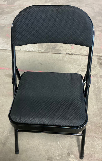 Costway set of 4 folding chairs fabric upholstered padded seat metal frame - PICK UP ONLY