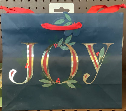 'Joy' Vogue Christmas Gift Bag Navy
