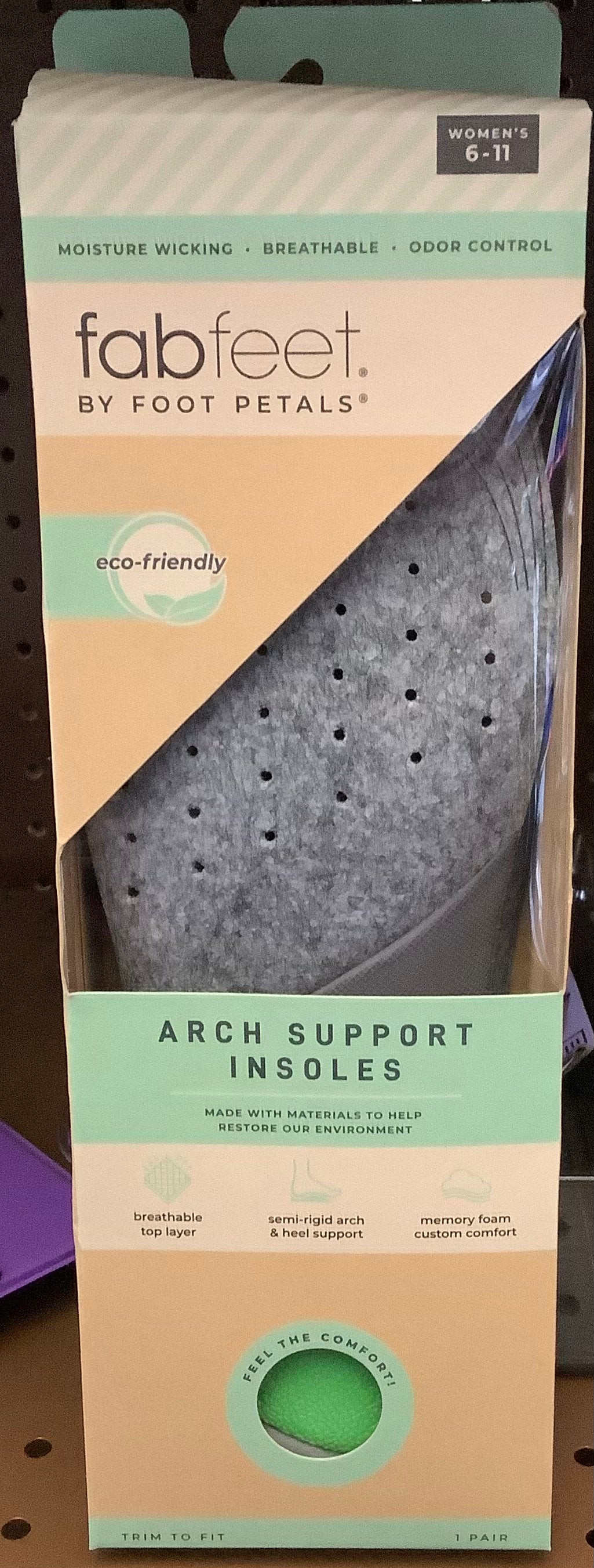 Fab Feet Women's by Foot Petals Insoles Cushions - Gray