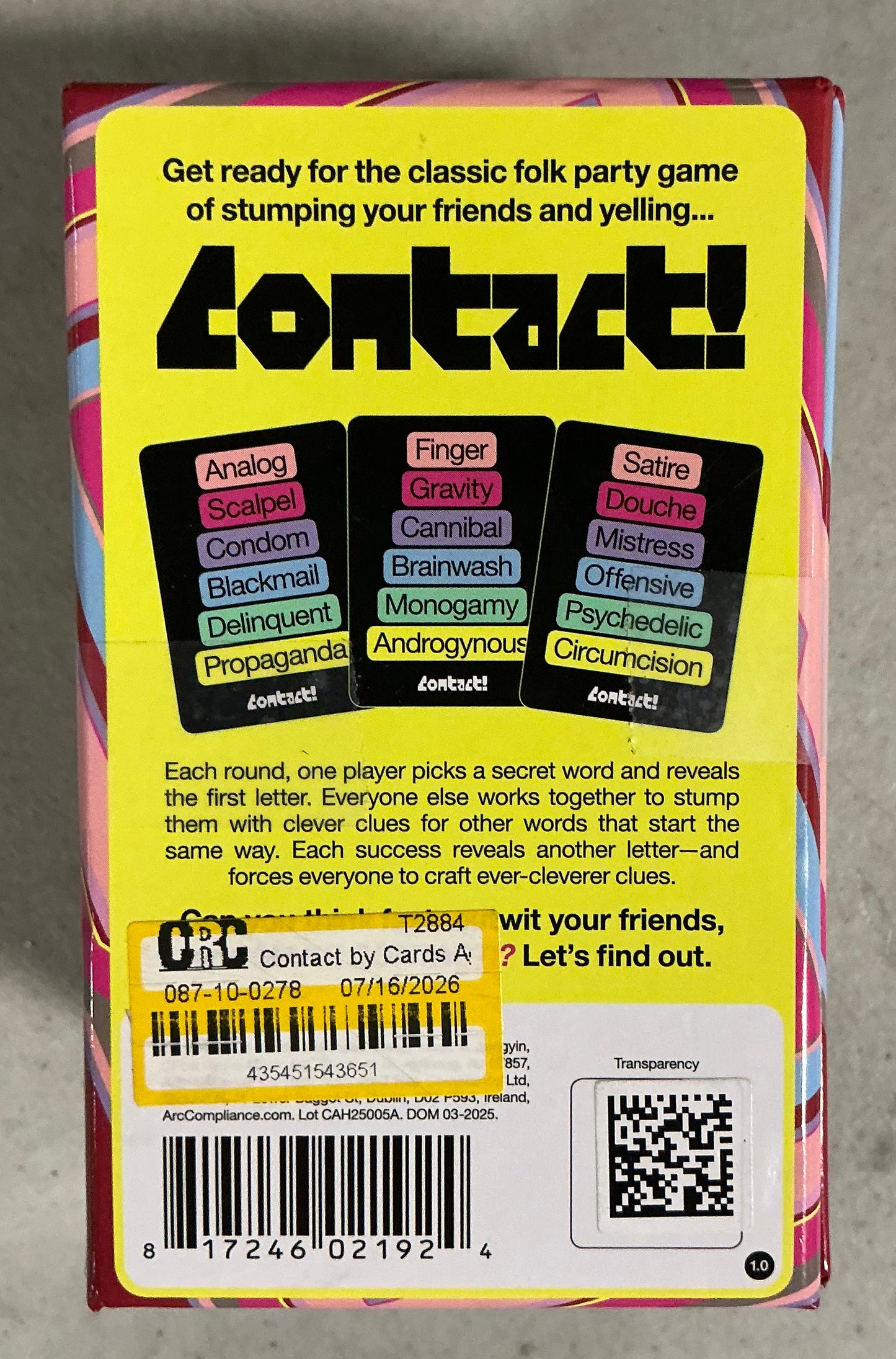 Contact by cards against humanity  - OPEN BOX