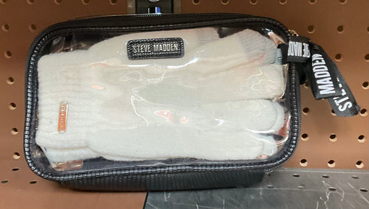 Steve Madden 3Pc Set Includes 2 Pairs of Gloves & Clear Pouch
