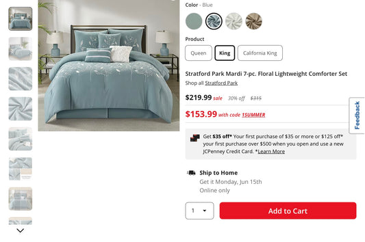 Stratford Park Mardi 7-pc. Floral Lightweight Comforter Set king