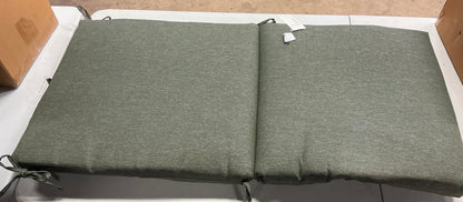 21”x43” Heathered solid chair cushion Dark Green - SOME MINOR COSMETIC FLAWS (INDENT IN SEAT CUSHION) - PICK UP ONLY