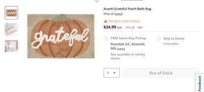 Avanti Grateful Patch Bath Rug 20x30 Inch