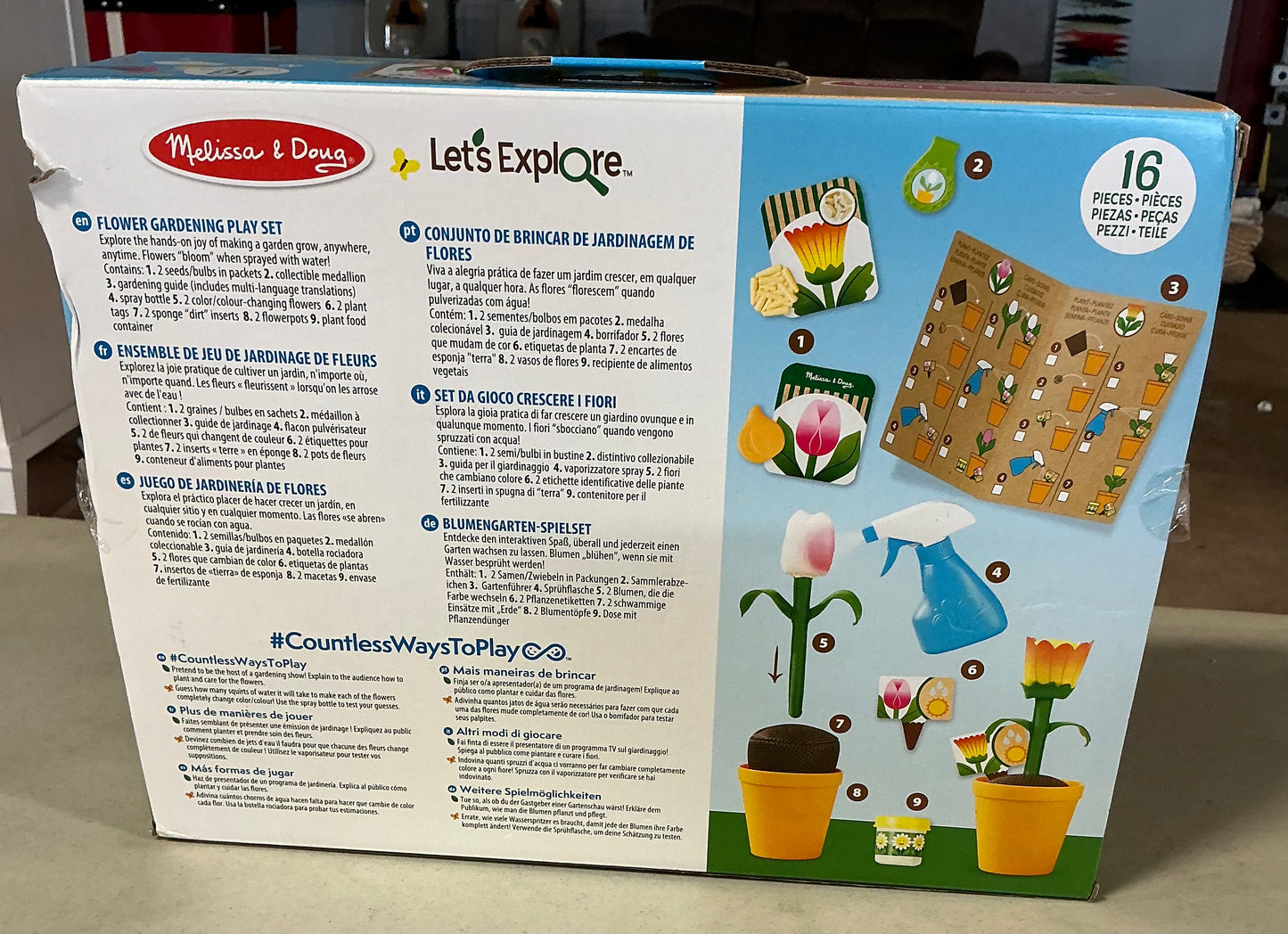Melissa & Doug flower garden play set - DAMAGED BOX