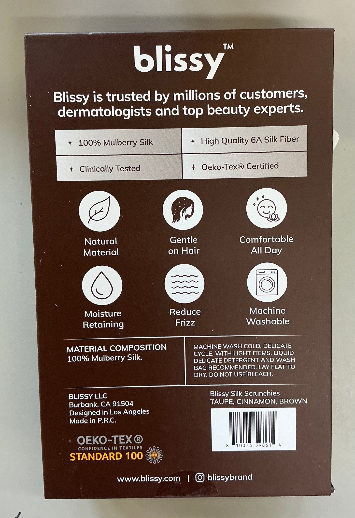 Blissy 6pk scrunchie set, 3 regular & 3 skinny