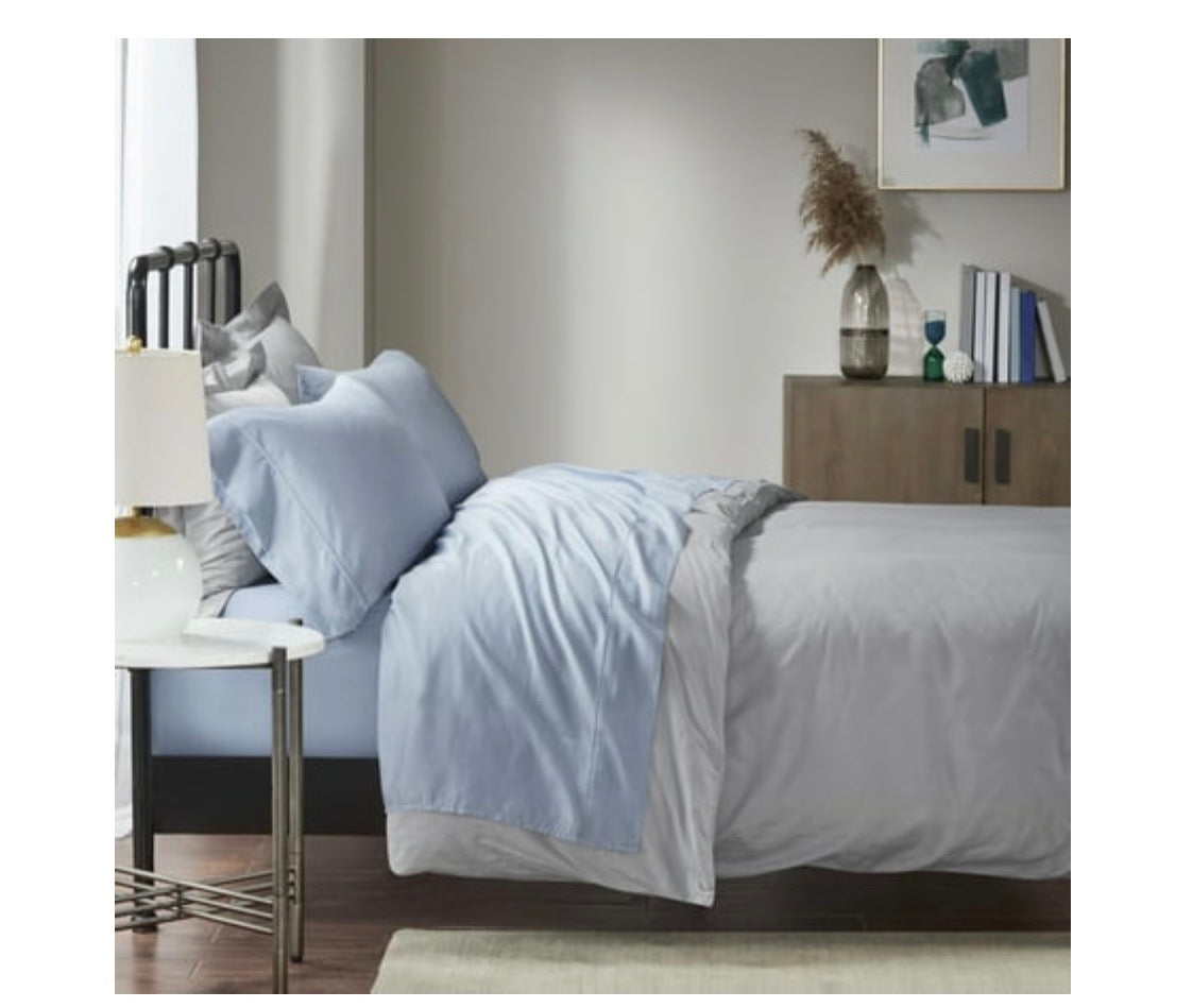Madison Park 1500 Thread Count Cotton Blend Queen Sheet Set blue
