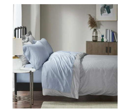 Madison Park 1500 Thread Count Cotton Blend Queen Sheet Set blue