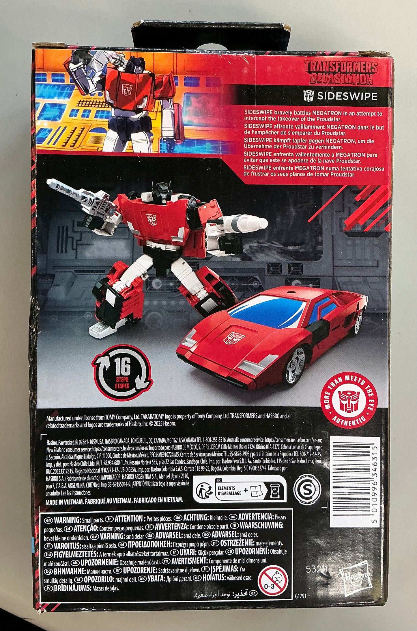 Transformers studio series Devastation Sideswipe - DAMAGED BOX