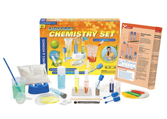 Kids First Chemistry Set, a beginner kit designed for children ages 8 and up to explore basic science concepts