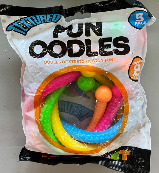Fun-Oodles rainbow stretchy, silly fun 5pk