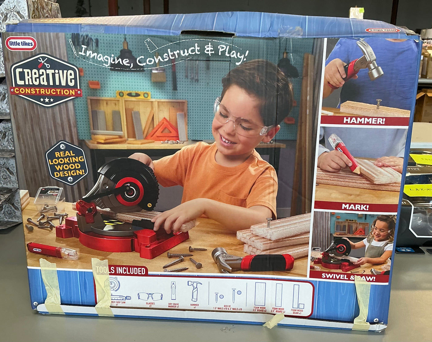 Little tikes creative construction power cuts set with 6 accessories - OPEN/DAMAGED BOX
