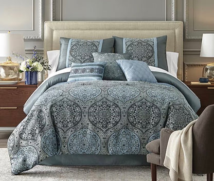 Broadhaven Brimsley 7-pc. Medallion Embellished Embroidered Comforter Set QUEEN