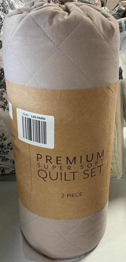 Casual Comfort Diamond Stitch Quilt Set 2 Pieces Twin/Twin XL