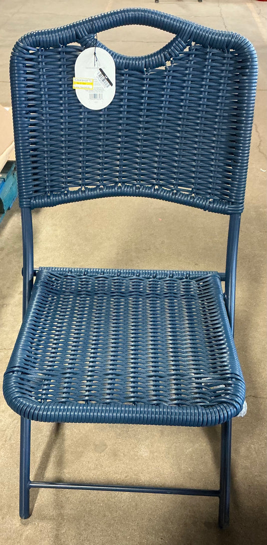 Monochromatic rope folding chair navy blue - PICK UP ONLY