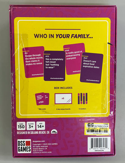 Our family is so weird card game - OPEN BOX
