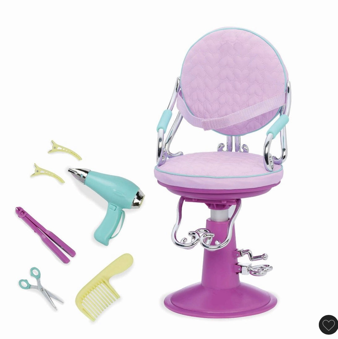 Our generation sitting pretty salon chair - AS IS - MINOR COSMETIC FLAW