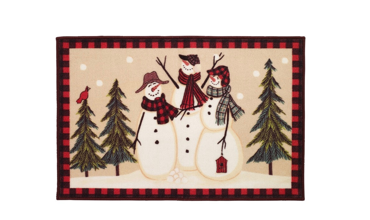 Avanti Snowman Gathering Bath Rug 20x30 Inch