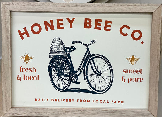 Rustic wooden wall sign