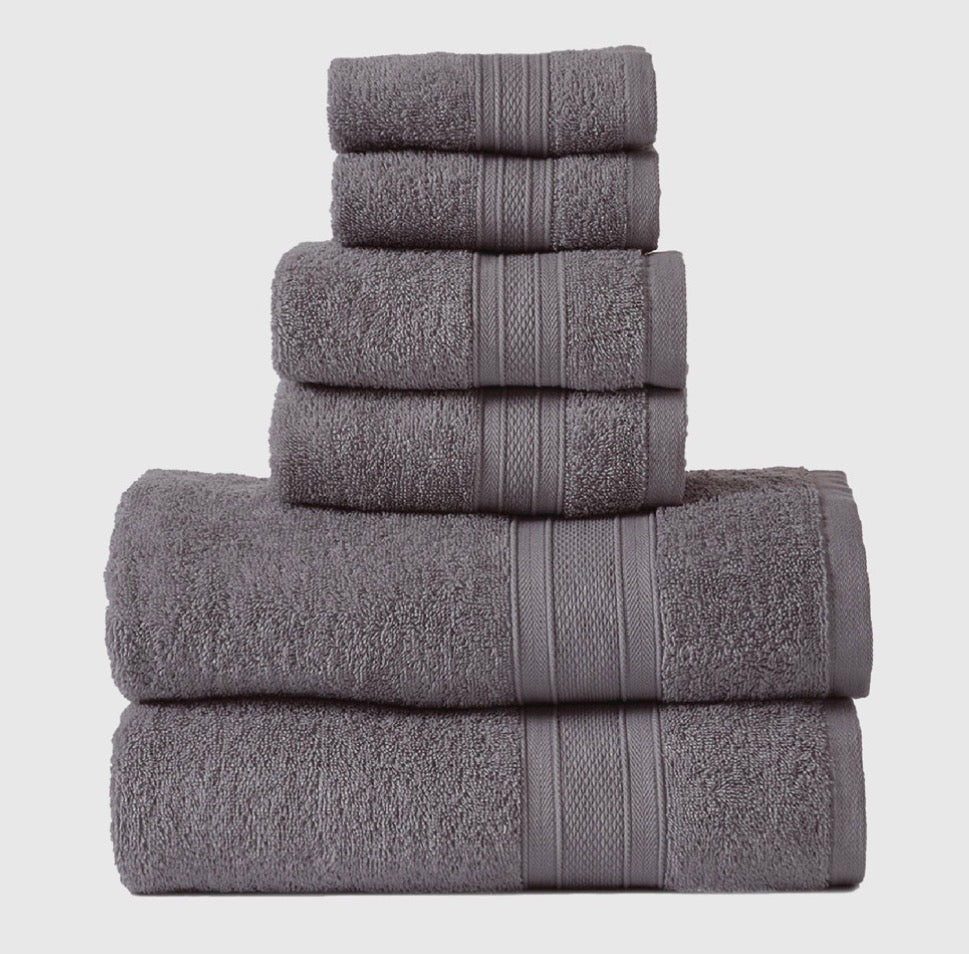 Soft Comfort 100% Cotton Towel Set 6 pieces