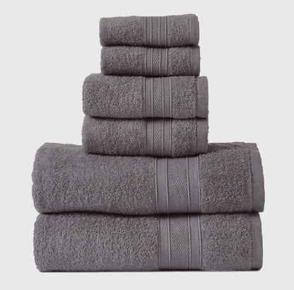 Soft Comfort 100% Cotton Towel Set 6 pieces