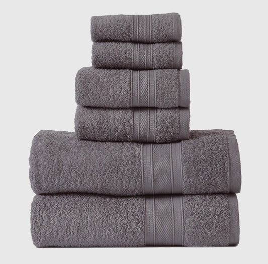 Soft Comfort 100% Cotton Towel Set 6 pieces