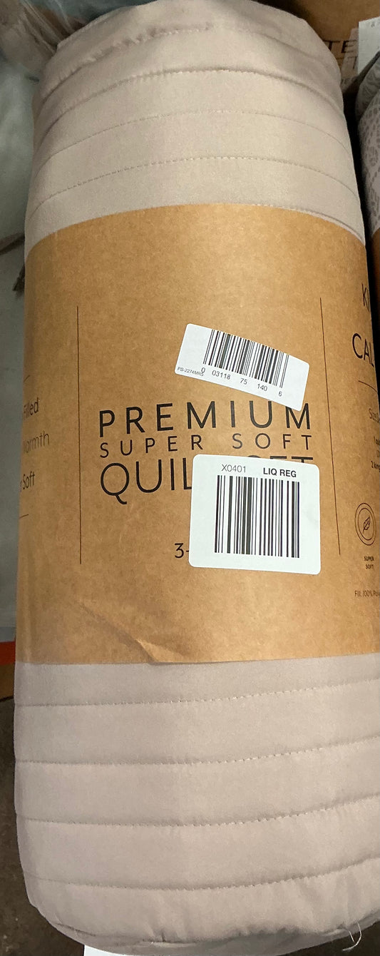 Premium super soft quilt set 3pcs size Cal/king