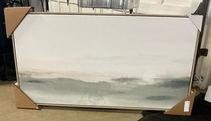 47x24” haze framed wall canvas - AS IS - MINOR COSMETIC FLAW (see picture) - PICK UP ONLY
