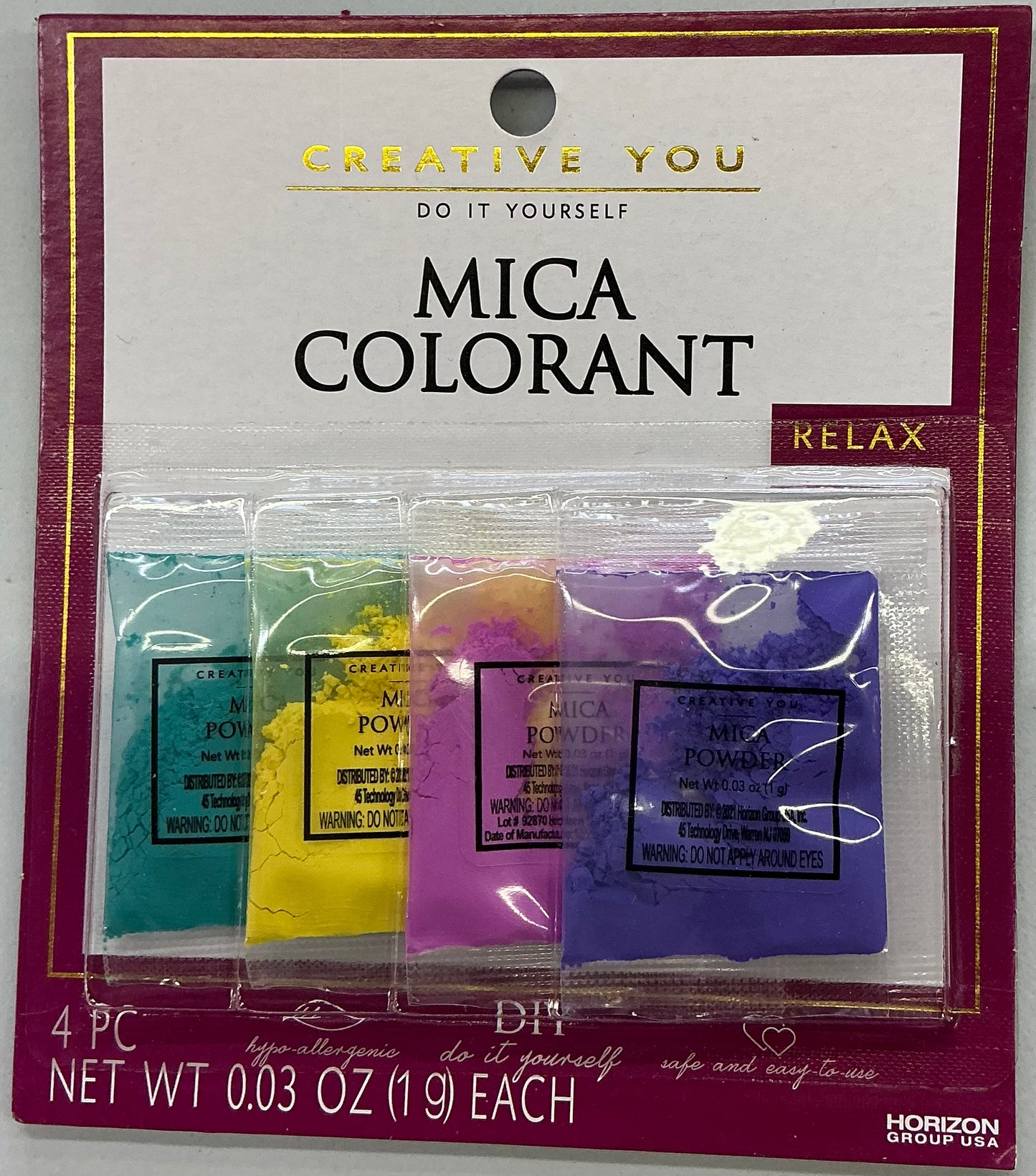 Creative You mica colorant 4 packs with 4-piece DIY assortment set (16pc)(clearance)