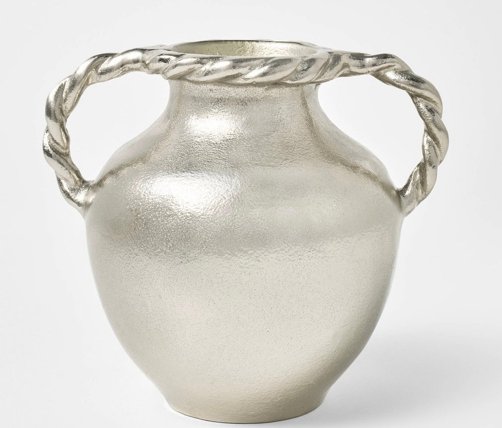 Handled vase silver - AS IS - SOME MINOR COSMETIC FLAWS