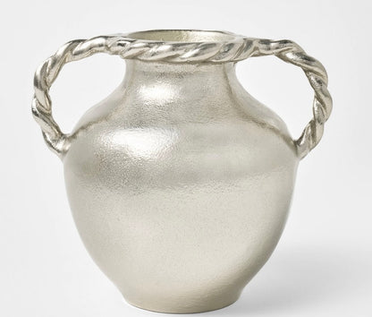 Handled vase silver - AS IS - SOME MINOR COSMETIC FLAWS