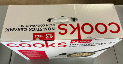 Cooks Ceramic 13-pc. Cookware Set - Damaged Box