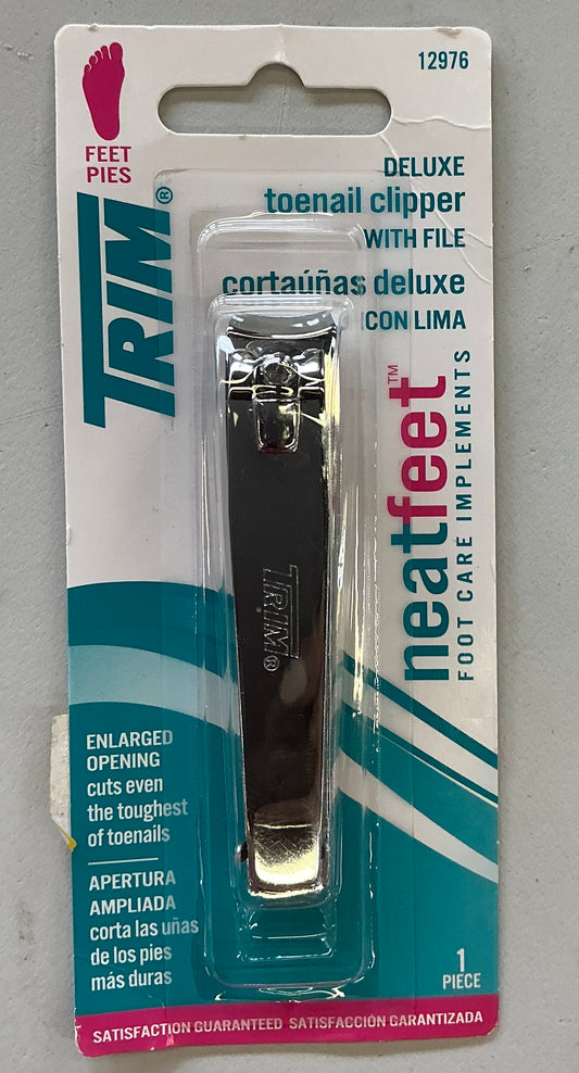 Trim Neat Feet Deluxe toenail clipper with a built-in file
