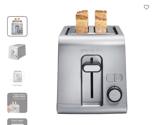 Proctor Silex 2 Slice Toaster- Open Box