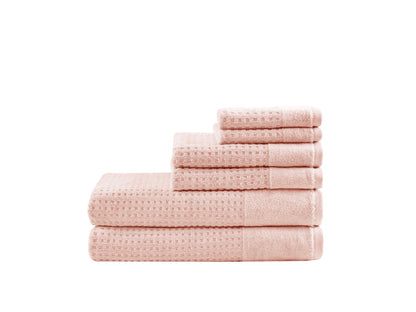 Madison Park Spa Waffle 6 Pieces Quick Dry Bath Towel Set