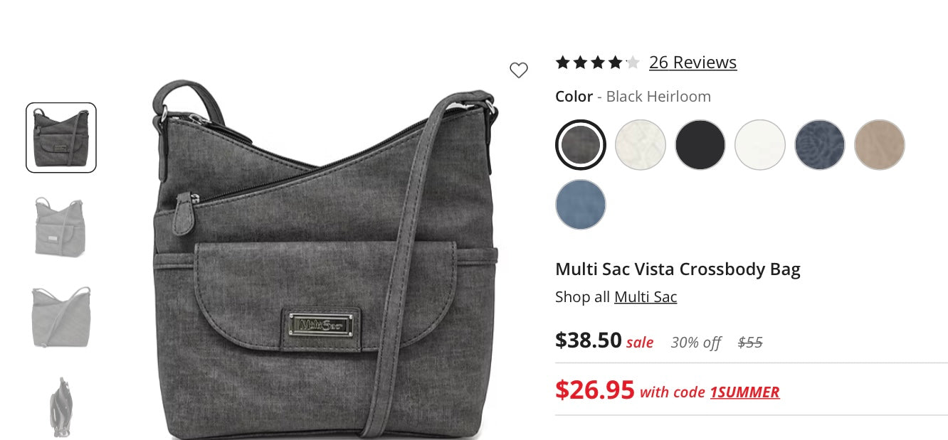 Multi sac vista crossbody bag