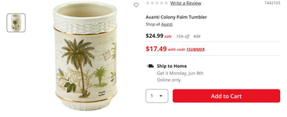 Avanti Colony Palm Tumbler