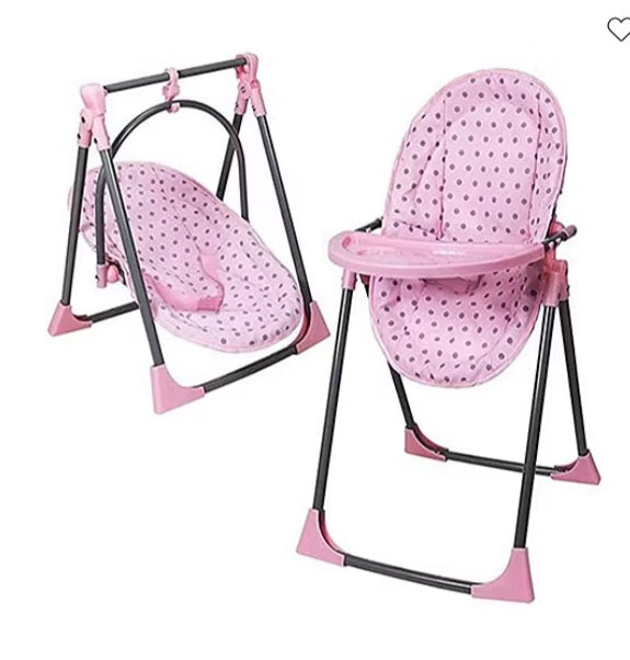 Lissi Baby Doll 6-In-1 Convertible Highchair Play Set Baby Play