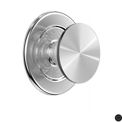 Popsockets magnetic phone grip with MagSafe magnetic adapter ring - Aluminum Radial Silver