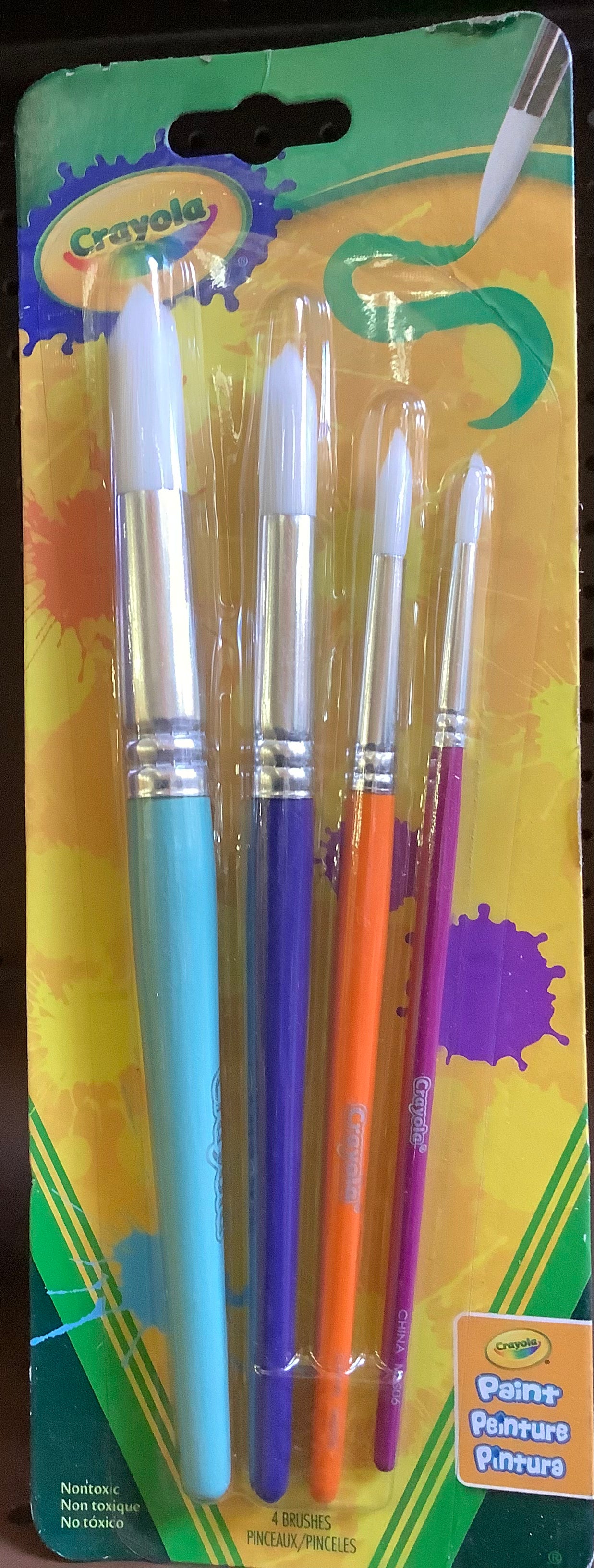 Crayola 4ct Big Paint Brushes with Round Tips