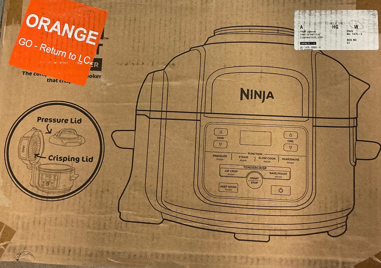Ninja foodi compact pressure cooker -open box
