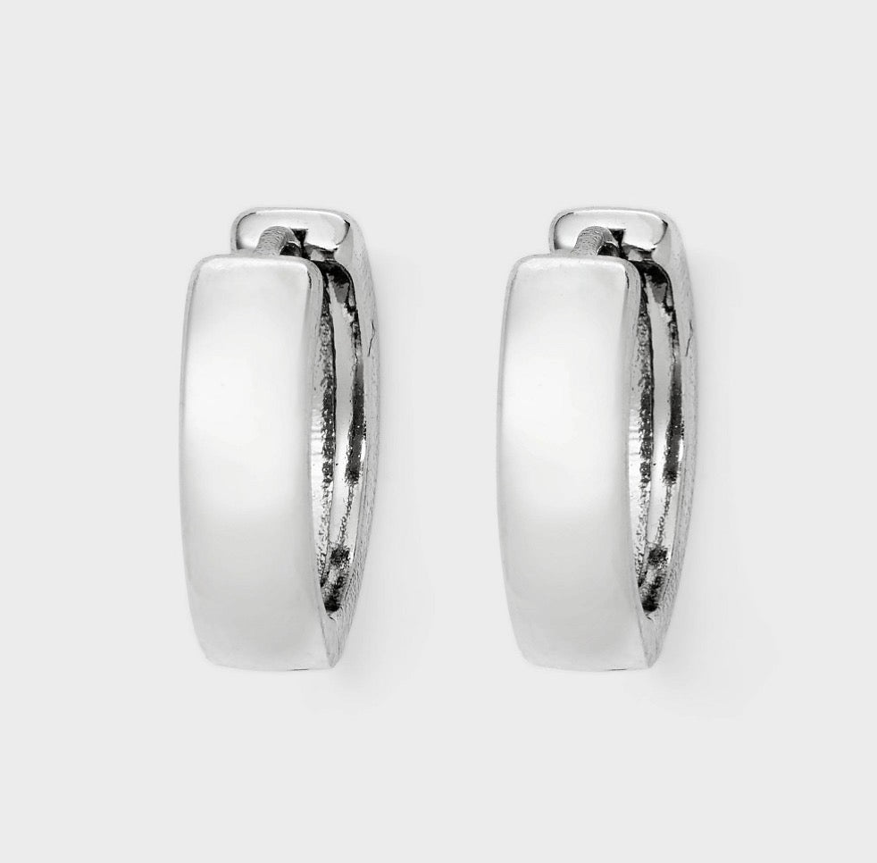 Silver-toned hoop earrings